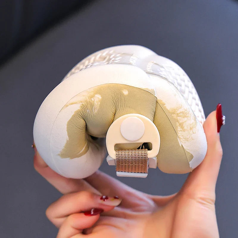 HKM-689619 Summer Wholesale Cute Leather Casual Shoes with Stock Availability Soft Sole Non-Slip Cartoon Baby Buckle Toddler Sandals