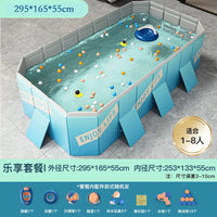 HKM-848339 Large Rectangular Above Ground Swimming Pool for Outdoor Use