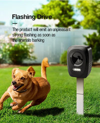 HKM-650067 Solar-Powered Ultrasonic Animal Repeller with Laser for Effective Pest Control