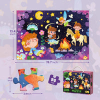 HKM-264915 Glow in the Dark 96-Piece Jigsaw Puzzle for Kids - Unique Educational Luminous Toy