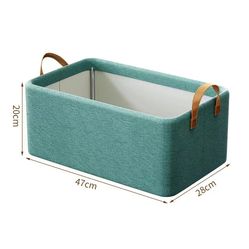 KTX-614227 Collapsible Fabric Storage Box for Jeans - Washable Clothing Organiser with Handles
