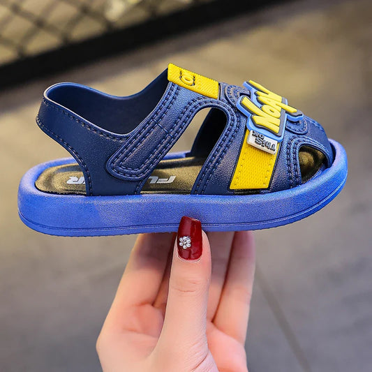 HKM-918995 Stylish and Comfortable Summer New Girls' Sandals with Soft Non-Slip Bottom, Unique Textured Beach Sandals for Children