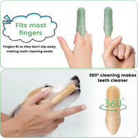 HKM-438803 Silicone 360 Degree Finger Toothbrush for Pet Teeth Cleaning - Soft Food Grade Design