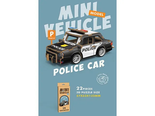 HKM-692051 3D Wooden Puzzle Car for Kids - DIY Assembly Educational Toy