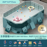 HKM-848339 Large Rectangular Above Ground Swimming Pool for Outdoor Use
