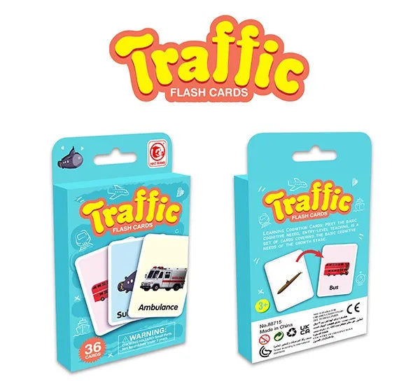 HKM-905619 Early Learning Math Educational Cards - 36 Piece Set for Kids