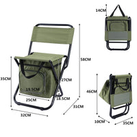 HKM-060755 Folding Camping and Fishing Chair with Backrest for Outdoor Recreation