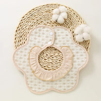 HKM-752851 Baby Saliva Towel Colored Cotton Warm Lace Saliva Bib 360 Degree Baby Bib Petals