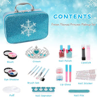 HKM-836627 Kids Real Washable Lip Gloss and Mini Nail Makeup Kit Set for Girls