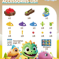 HKM-279571 Dinosaur Ball Drop Toy Set – Educational Rotating Ball Battle Game for Ages 5 and Up