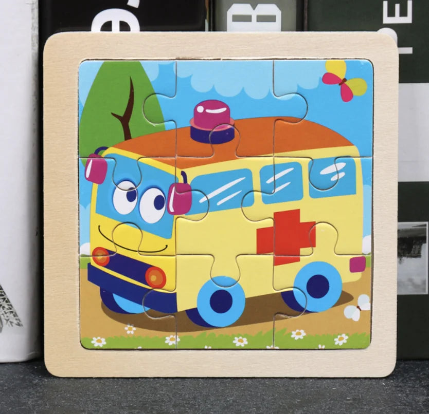 KTX-777619 Wooden Animal Puzzle Toy for Toddlers Age 1-3 - Educational and Interactive Learning Game