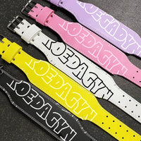 HKM-452819 Leather Weightlifting Belt - 10mm Thick Cowhide, 4-Layer Design, Lever Closure