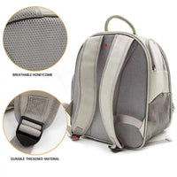 HKM-619603 Foldable Ventilated Cat Backpack Carrier for Travel, Hiking and Camping