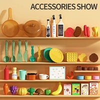 HKM-345107 48-Piece Realistic Kitchen Play Set with Lights and Sounds for Kids Ages 5 and Up