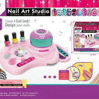 HKM-458067 Kids DIY Nail Polish Play Set for Girls Ages 2-13 - Colorful Makeup Kit in Box