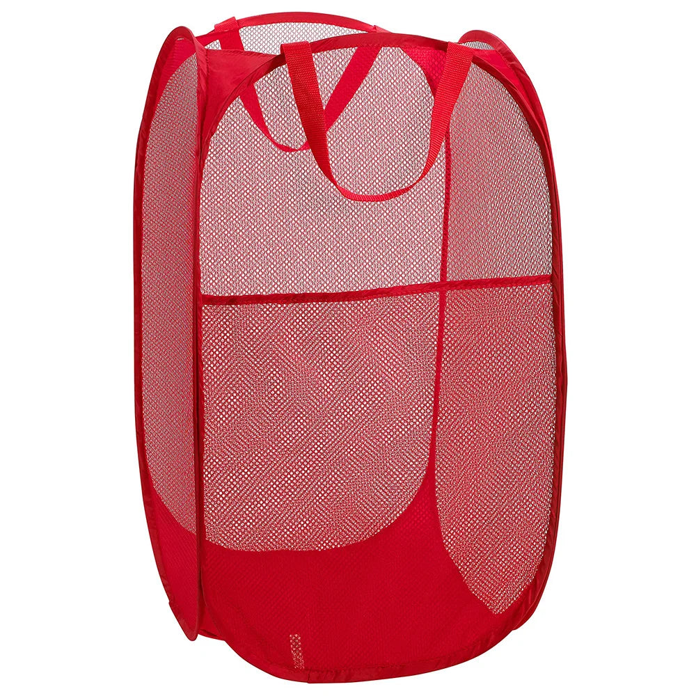 KTX-434579 Portable Pop-up Polyester Mesh Laundry Hamper for Kids - Multi-Colour Options