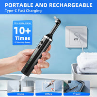 HKM-618259 Electric Teeth Polisher with Tartar Remover, 5 Brush Heads and Adjustable Speed Settings