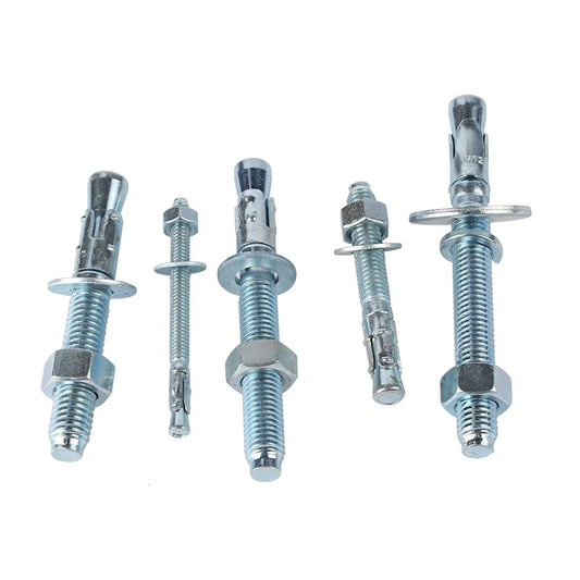 KTX-033747 Durable Carbon Steel Zinc Plated Wedge Anchor Bolt with Nut for Secure Fixing