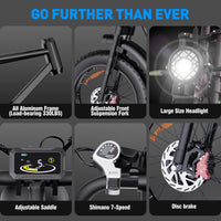 HKM-5592275 Adult: 750W Motor, 20 MPH Top Speed, 52V System and 52V 40.0Ah Battery Electric Bicycle for Daily Commuting