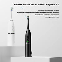 HKM-814867 Electric Sonic Toothbrush & Water Flosser Set with 2 Smart Brush Heads and Retractable Water Tank