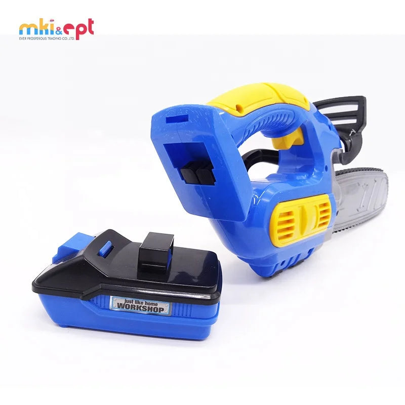 HKM-556371 Kids Electronic Chainsaw Mechanic Toy Set - Realistic Gardening Tools for Ages 2-7, Safe Plastic Design