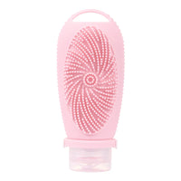 HKM-079315 Portable 100ML Reusable Silicone Travel Shampoo and Lotion Bottle with Cleaning Brushes