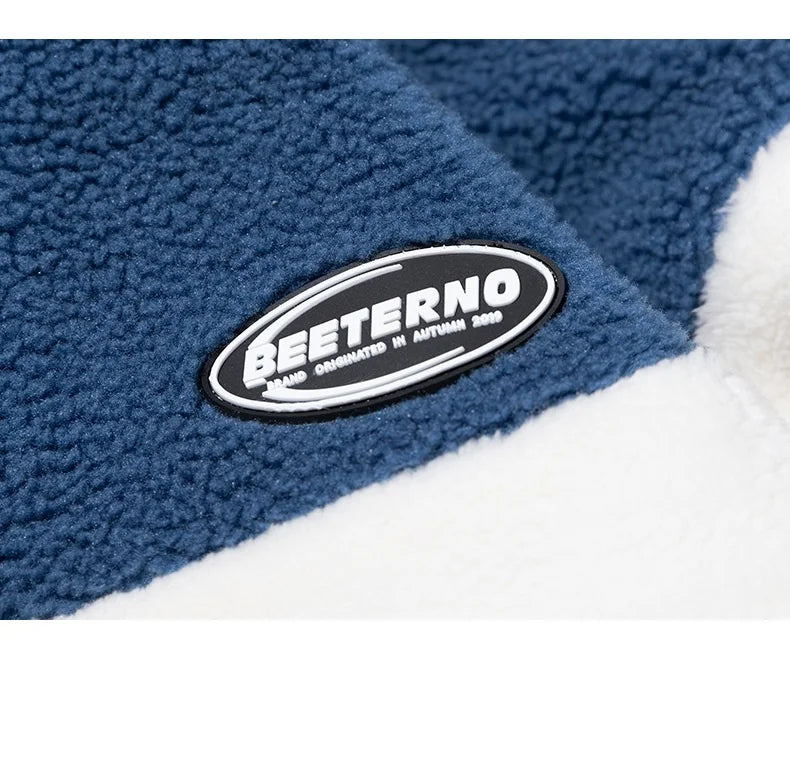 HKM-538131 Men's Lamb Fleece and Thick Cotton Stand Collar Puffer Jacket Winter Clothing for Men Finished Product Clothing