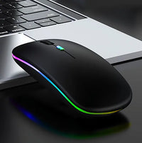 HKM-838675 2.4G Wireless Rechargeable Mouse with 1600 DPI and Backlit Features for Desktop and Laptop Use