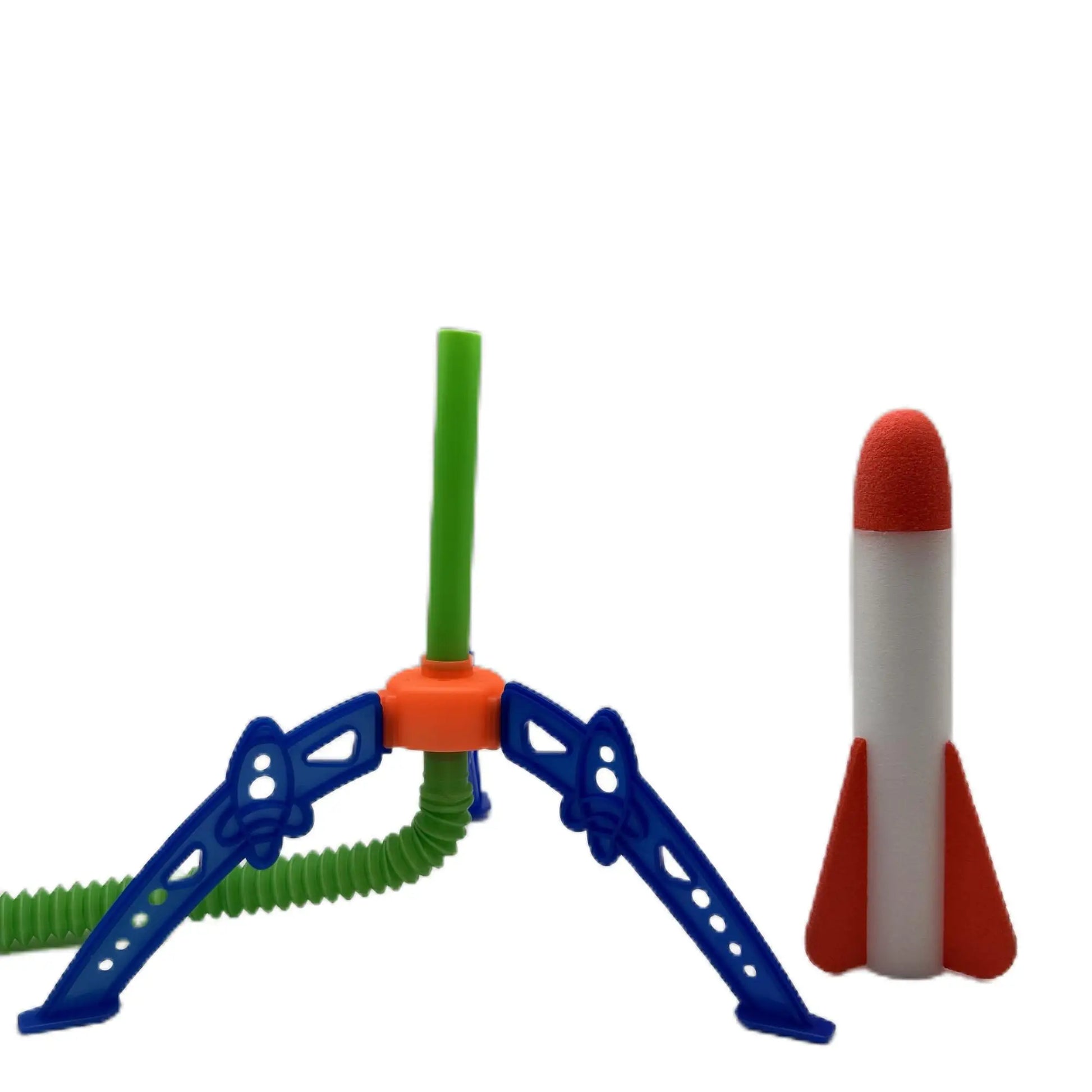 KTX-724435 Foot-Powered Air Rocket Launcher for Kids - EVA Foam Toy with Lights for Outdoor Fun