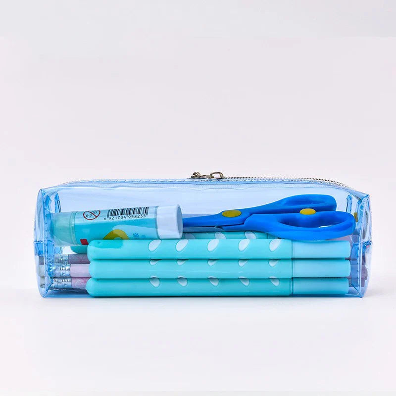KTX-993171 Custom Clear PVC Pen Bags Pencil Cases for School, Various Sizes & Colours Available