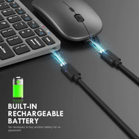 HKM-625107 Wireless Ergonomic Keyboard and Mouse Combo for PC - 2.4G Wireless Technology