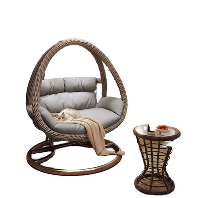 Modern Design Indoor Outdoor Rocking Swing Bird's Nest Balcony Hammock Chair 2-Seater Outdoor Furniture Hanging Basket Swing