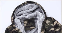 HKM-439827 Men's Plush Camouflage Jacket Winter Oversized Slim Coat Fabric Finished Weaving Sporty Style
