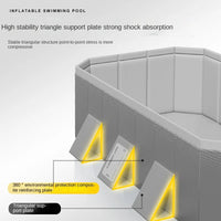 HKM-503699 Large Portable PVC Above Ground Swimming Pool for Outdoor and Children’s Use