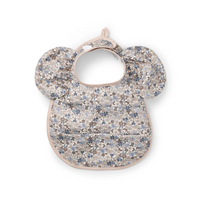HKM-425171 Toddler Children Feeding Smock Apron PU Bib Coverall Printed Waterproof Baby Bib with Pocket Catcher