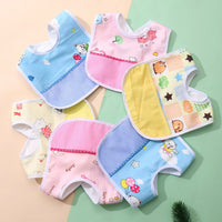 HKM-999187 Wholesale Newborn Baby U-Shaped Eating Bibs Soft Crystal Velvet Saliva Wipes Printed/Plain Patterns Waterproof Infants Toddlers
