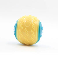 HKM-126931 Interactive 6.5 cm TPR Dog Chew Toy with Squeaker - Strong Splice Contrast Colour Ball
