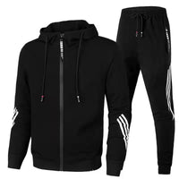 HKM-013843 Men's Coats Customized LOGO Fashion Man Coat Simple Team Sports Suit Hooded Men's Sports Suit Two-piece Set
