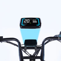 HKM-7418579 Moped Style Fat Tire Electric Bike, 750W Motor, 48V 13Ah Battery, 20 x 4 in Tires, 24.9 mph, 7 Speed