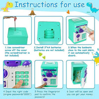 HKM-719059 Dinosaur Mini ATM Piggy Bank for Kids – Fun Plastic Saving Toy with Sound Feature