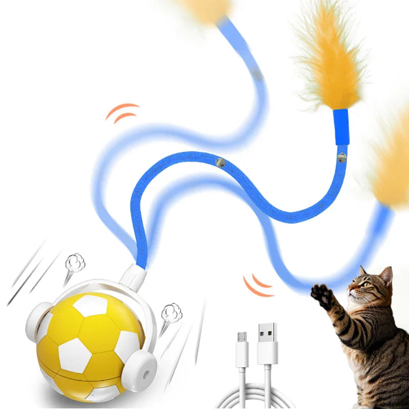 HKM-325843 Automatic Interactive Cat Toy Ball with Fast Rolling and Chirping for Indoor Play