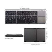 HKM-330195 Portable Mini Foldable Wireless Keyboard with Touchpad for Windows, Android, iOS Devices