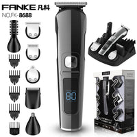 HKM-176467 11-in-1 Men's Grooming Kit, IPX6 Waterproof Rechargeable Hair Trimmer for Nose and Beard