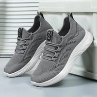 HKM-590163 B-5103Men's Elastic Breathable Mesh Fly Knit Shoes China Anti Odor Sneaker Manufacturer