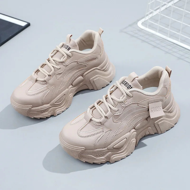 HKM-573203 XQ103 New Solid Color Sports Shoes Spring and Autumn Versatile Anti slip Running Shoes Student Leather Board Shoes