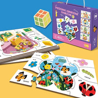 HKM-741779 3D Jigsaw Puzzle Music Box DIY Educational Toy for Children, Cognitive Development