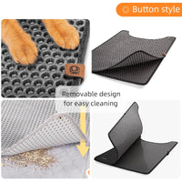 HKM-471571 Honeycomb Double Layer Cat Litter Trapping Mat for Effective Scatter Control and Waste Reduction
