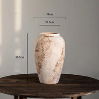 Large Ceramic Vase Set of 3 Flower Pot Brown Vintage Porcelain Table Vases Homestay Rural Country Centerpiece Rustic Flower Vase