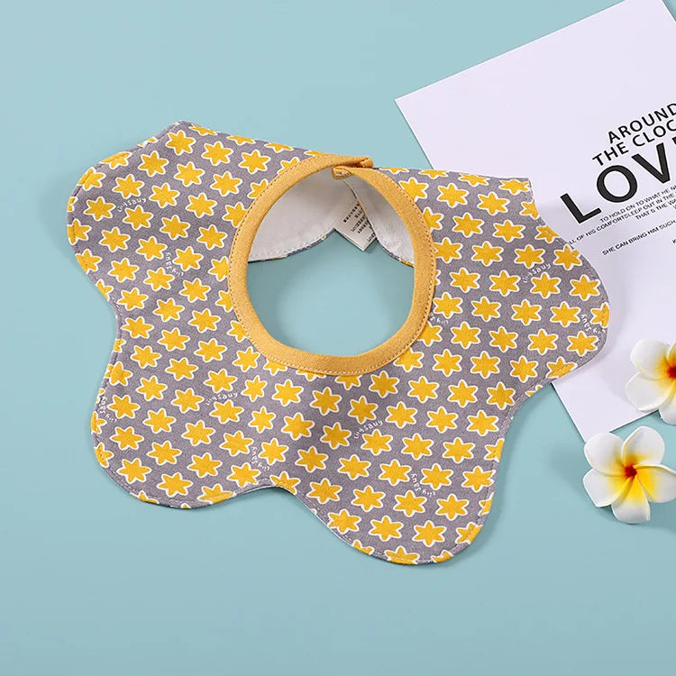 HKM-966419 Wholesale Baby Bib Printed Pattern Spring Summer Waterproof Wool 360° Rotatable Children's Saliva Towel Kids