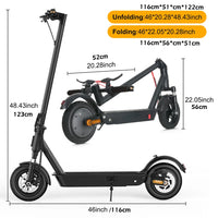 EU Stock Electric Scooter With Seat  Top  Long Range E-Scooter 10 Inch Pneumatic Tire Scooters for Adults